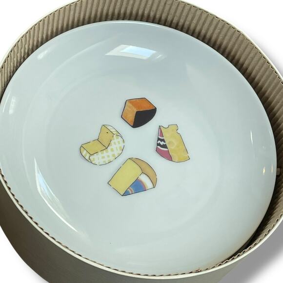 Vintage 2001 Nancy Green Boston Warehouse 6" Wine Cheese Appetizer Ceramic Set 4 - Picture 8 of 12